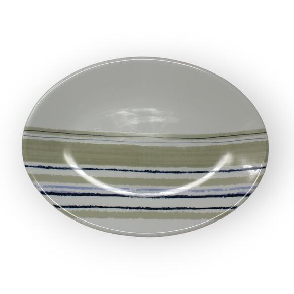 NEW Lenox Woven Stripes Lavender 13" Oval Serving Platter - Picture 3 of 9